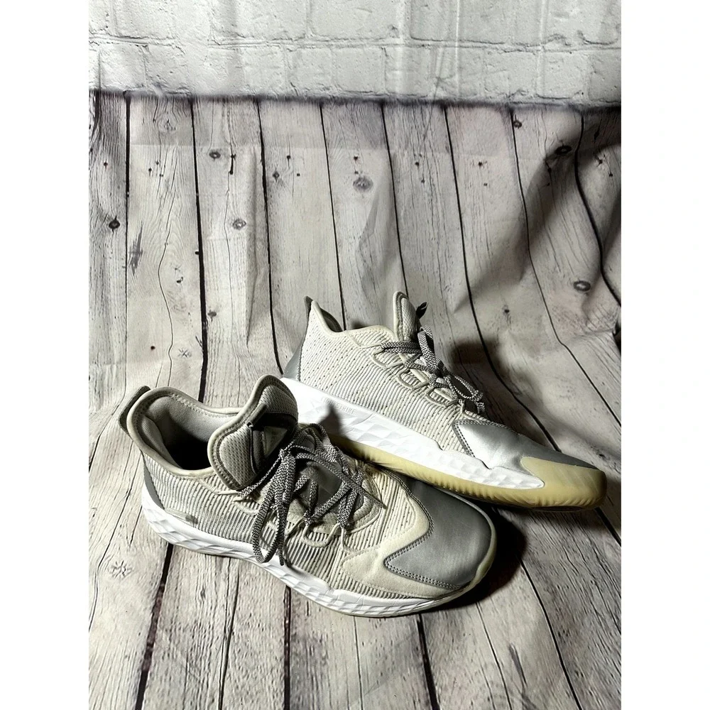 Adidas Pro Boost Low Mens Basketball Shoes White Silver FW9485 Size 12.5
